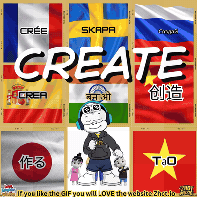 Collage Of Flags Saying Create GIF