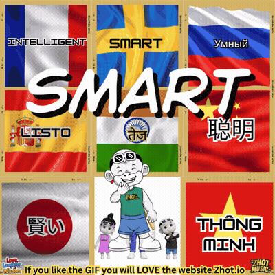 Collage of Flags Saying Smart