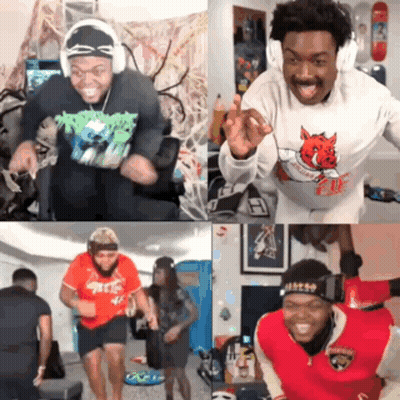 Collage of Man Wearing Headphones