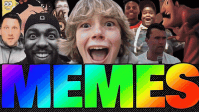 Collage Of People With Word Memes GIF