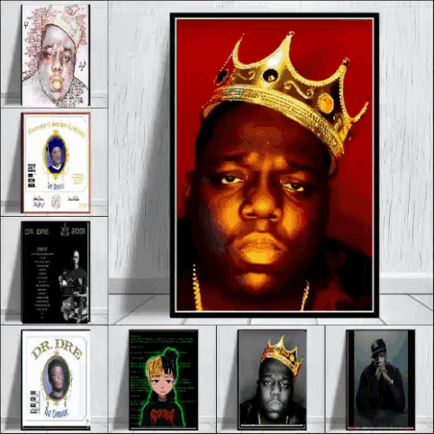Collage Of Posters With Dr. Dre GIF