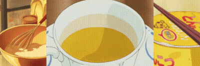 Collage Of Soup Cup Bowl And Noodles GIF