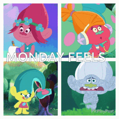 Collage Of Trolls Monday Feels GIF