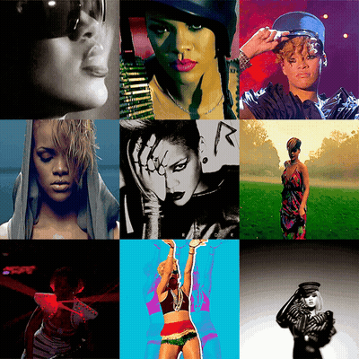 Collage Of Woman With Letter R GIF