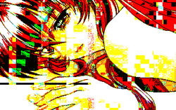 Collage Pixel Anime Girl