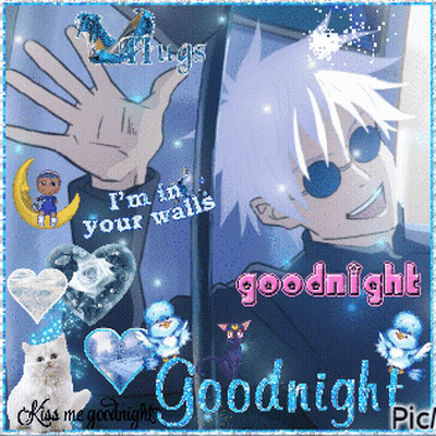 Collage Saying Goodnight GIF