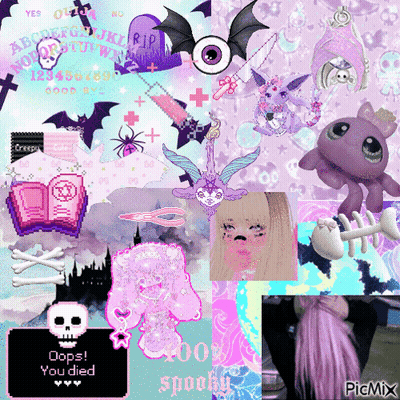 Collage Saying Oops You Died GIF