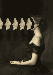 Collage Surreal Classical Girl GIF