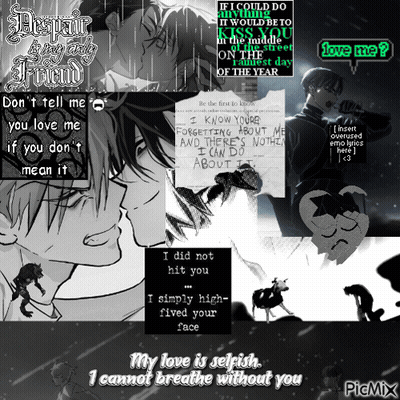 Collage With My Love Is Selfish GIF