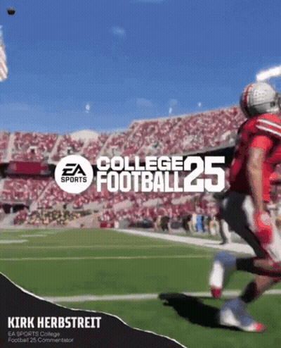 College Football 25 Poster Football Player Jumping GIF