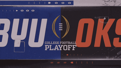 College Football Playoff Poster With Football Players GIF
