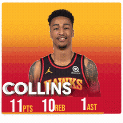 Collins 11 Points 10 Rebounds GIF