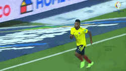 Colombia Football Player Grass Slide GIF