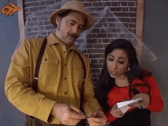 Colonel Mustard Showing Card GIF