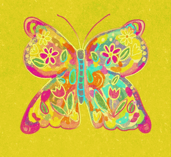 Color Changing Beautiful Butterfly GIF