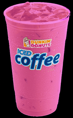 Color Changing Dunkin Donuts Iced Coffee GIF