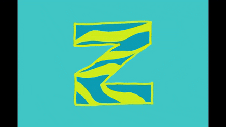 Color Changing Letter Z Mobile Design GIF