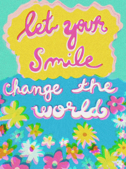 Color Changing Pretty Floral Graphics Design GIF