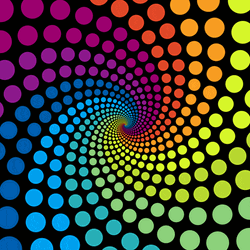Color Polka Dots Spiral