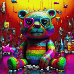 Color Rainbow Gummy Bear GIF
