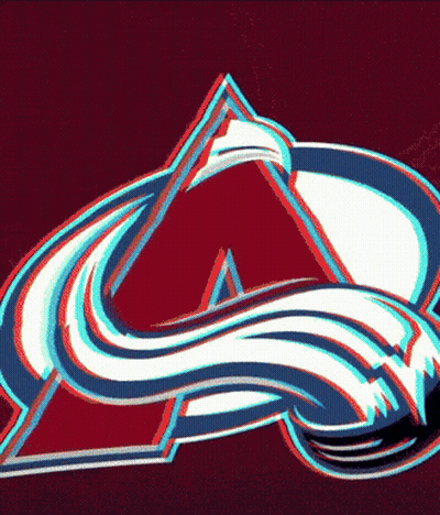 Colorado Avalanche Logo On Red GIF