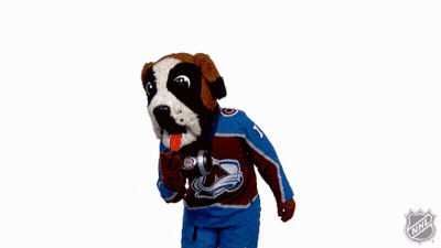 Colorado Avalanche Mascot With Headphones GIF