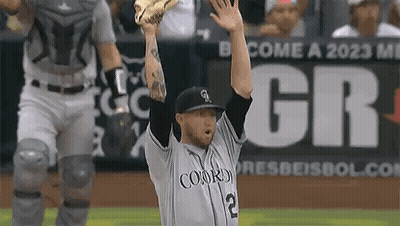 Colorado Rockies Baseball Player Throwing Ball GIF
