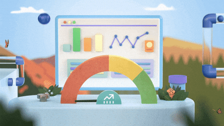 Colorful 3D Animated Metrics System GIF