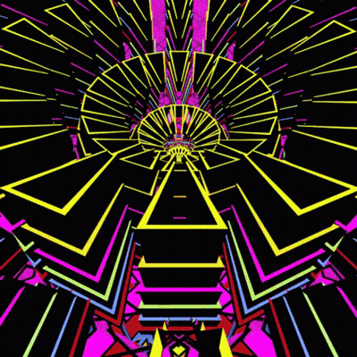 Colorful Abstract CGI Motion Graphics Circular Pattern GIF