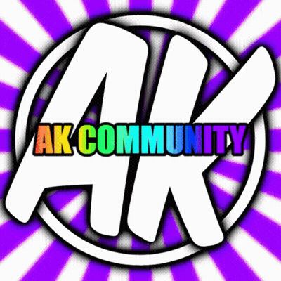 Colorful AK Community Logo On Purple Background GIF
