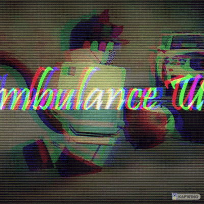 Colorful Ambulance With Ambulance Written GIF