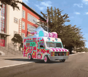Colorful And Cute Ambulance GIF