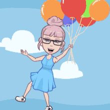 Colorful Animated Birthday Balloons Avatar  GIF