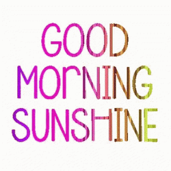 Colorful Animated Text Good Morning Sunshine GIF