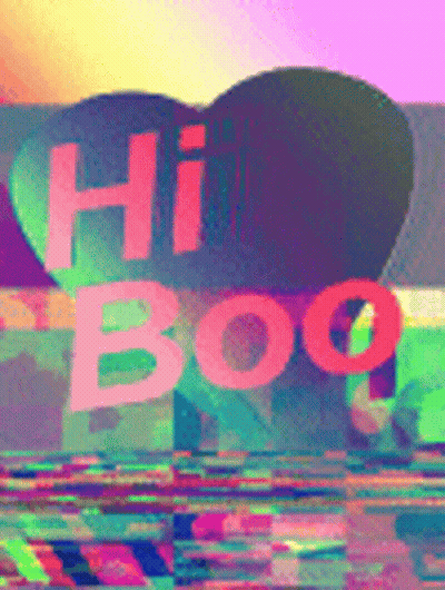 Colorful Background Saying Hi Boo GIF