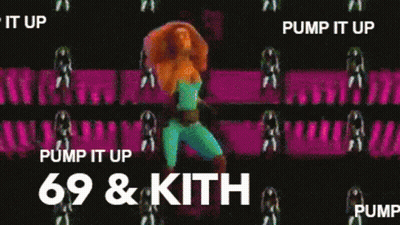 Colorful Background Saying Pump It Up GIF