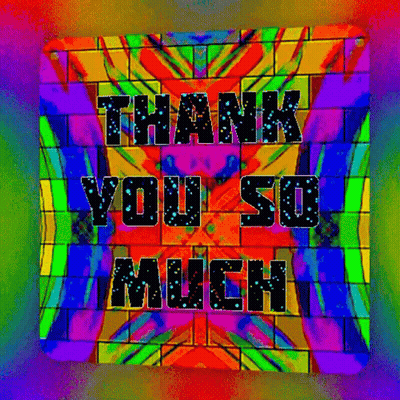 Colorful Background Saying Thank You So Much GIF