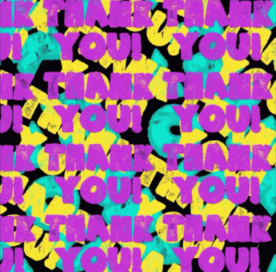 Colorful Background Thank You Purple GIF