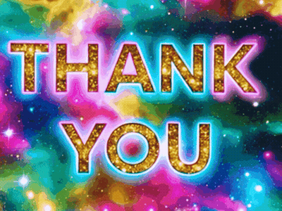 Colorful Background With Gold Thank You GIF