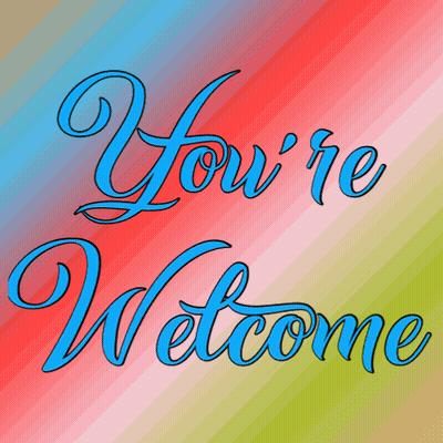 Colorful Background You're Welcome GIF