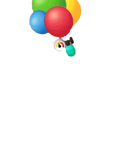 Colorful Balloons Floating Sticker