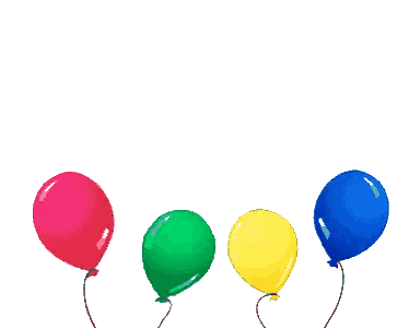 Colorful Balloons Flying In Air Sticker