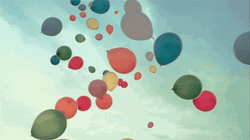 Colorful Balloons Flying GIF