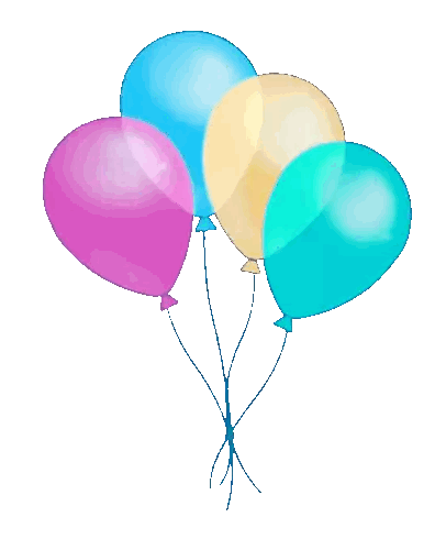 Colorful Balloons On String Sticker