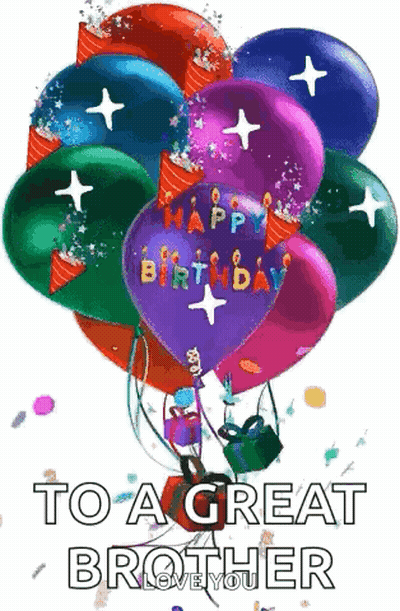 Colorful Balloons Saying I Love You GIF