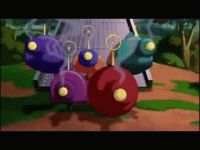 Colorful Balls In Front Of Pyramid GIF