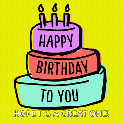 Colorful Birthday Cake Happy Birthday GIF