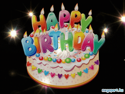 Colorful Birthday Cake Happy Birthday GIF