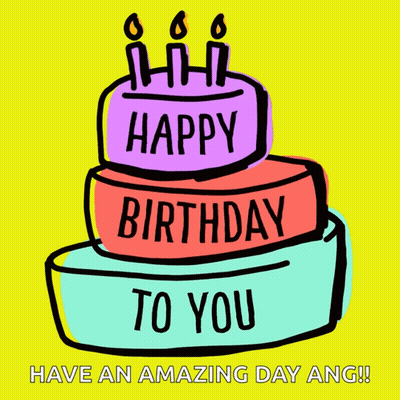 Colorful Birthday Cake Happy Birthday GIF