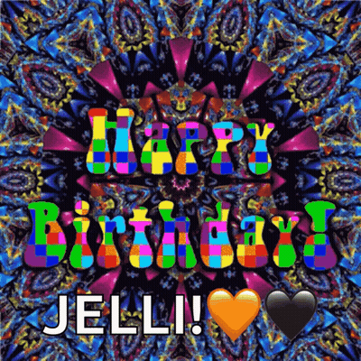 Colorful Birthday Card Named Jelli GIF